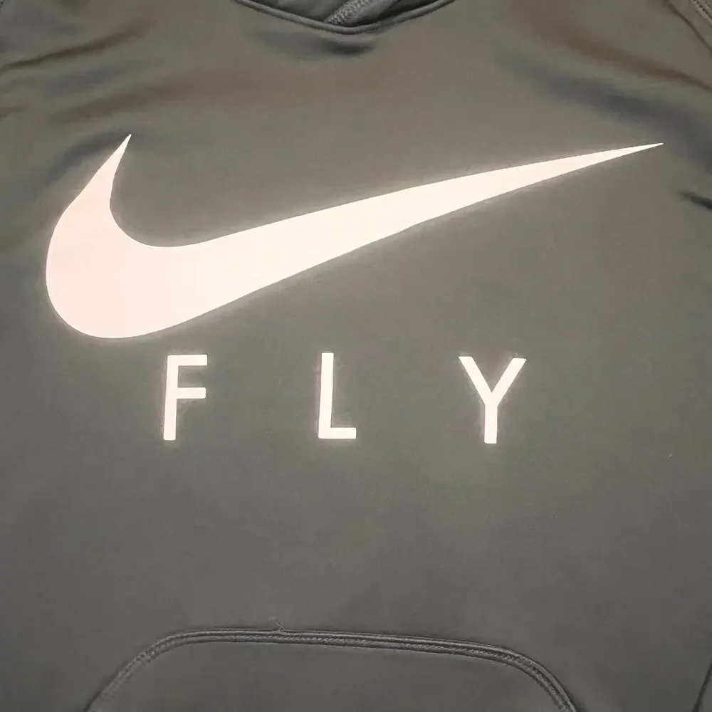 Nike Fly Dri Fi‎ Men Small Gray Hoodie Lightweight Athletic long Sleeve